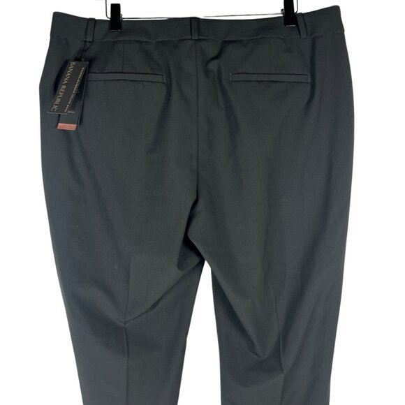 NWT Banana Republic Ryan Slim Straight-Fit Washable Wool-Blend Pants Black Sz 14 - Picture 11 of 15